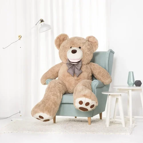 Teddyway Bobo Large Plush Teddy Bear Giant XXL, Cuddly Toy, Toy, 160 cm, Light Brown - Teddyway