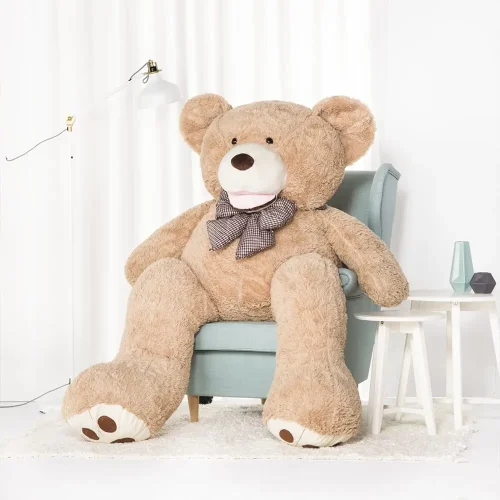 Teddyway Bobo Large Plush Teddy Bear Giant XXL, Cuddly Toy, Toy, 200 cm, Light Brown - Teddyway